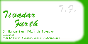 tivadar furth business card